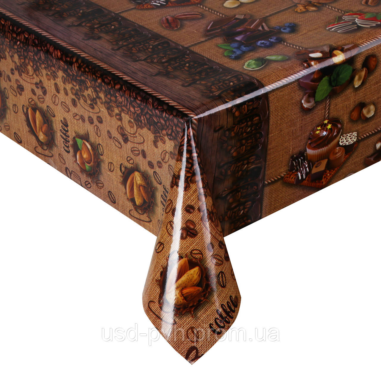 Клеёнка на метраж Ламинированная Рулонная Кухонная Столовая на тканевой ...