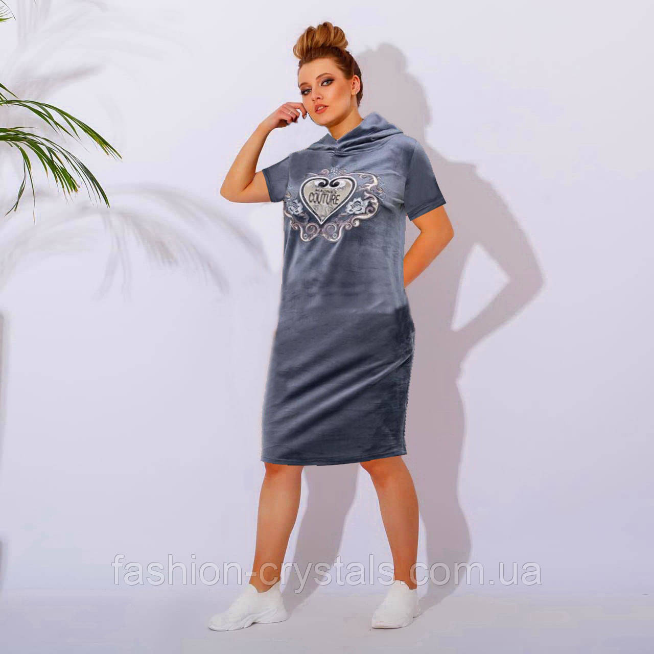Стильное Велюровое Платье Couture — Купить Недорого на Bigl.ua (1393205158)