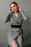 Плаття тренч довгий піджак пасок М чорно-біле, фото 6