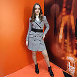 Плаття тренч довгий піджак пасок М чорно-біле, фото 2