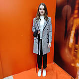 Плаття тренч довгий піджак пасок М чорно-біле, фото 3