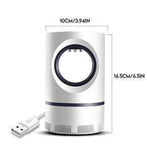 Світлодіодна USB Пастка для комарів Mosquito Killer біла, фото 2