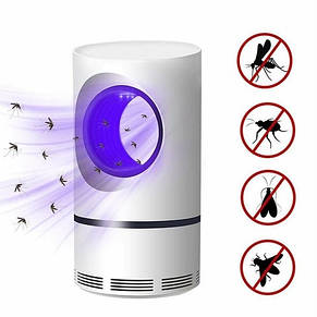Світлодіодна USB Пастка для комарів Mosquito Killer біла, фото 2
