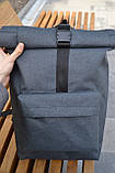 Рюкзак Roll Top / рюкзак чоловічий — жіночий / рюкзак для ноутбука / рюкзак чоловічий чорний / рюкзак міський, фото 6