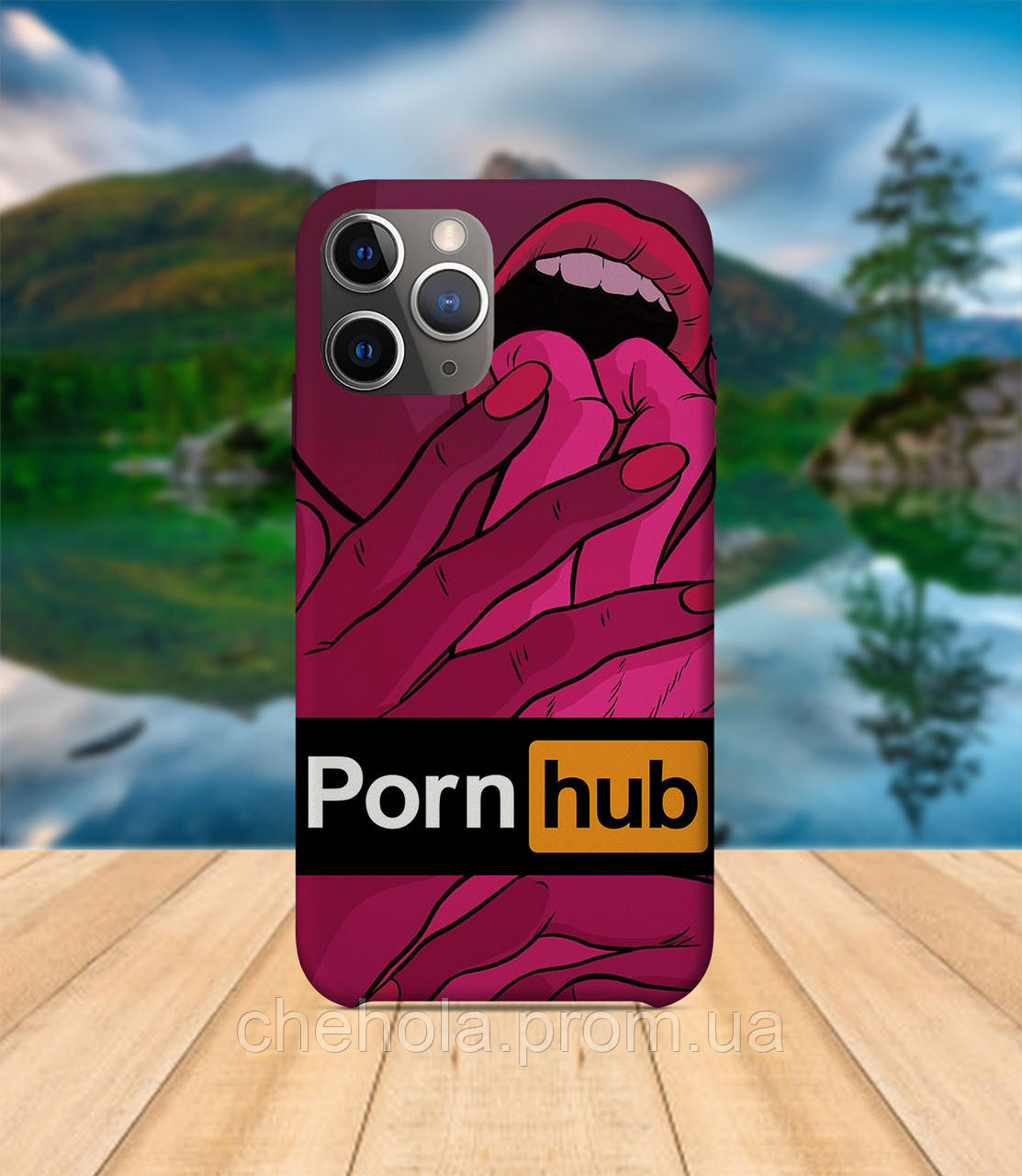 Чехол iPhone 11 Pornhub с принтом - фото 1 - id-p1214033445