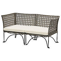 IKEA JUTHOLMEN Модульний 2-місний диван, садовий, темно-сірий / бежева Куддарна (493.851.62)