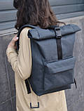 Рюкзак Roll Top / рюкзак чоловічий - жіночий / рюкзак для ноутбука / рюкзак чоловічий чорний / рюкзак міський, фото 3
