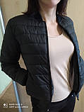 Весняна жіноча куртка бомбер розмір 42 44 46 48 50 52 колір хаки чорний бежевий червоний пудра рожевий, фото 2