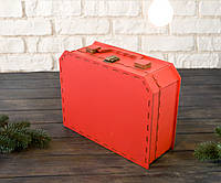 Деревянная коробка чемодан из дерева фанеры 4 размера Красный, 360