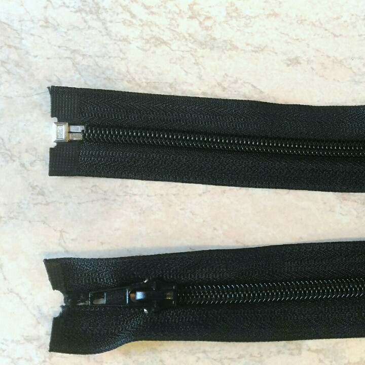 Роз'ємна блискавка права вита, Т5, 75 см, нейлон, №322 чорний, фото 1