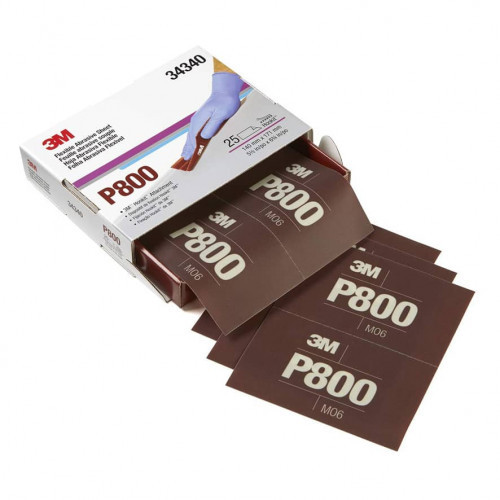 34340 Гнучкий абразивний лист Hookit ETS P800 140 х 171 мм, 3М