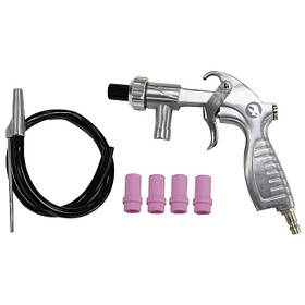 Пістолет піскоструменевий зі шлангом, 1 металева 6мм і 4 керамічних форсунки 4,5 мм, 5,0 мм, 6,0 мм, 7,0 мм mst mst