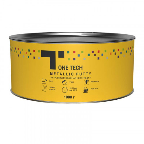 Шпаклівка металізована Metallic Putty (1,8 кг) з затверджувачем, TECH ONE