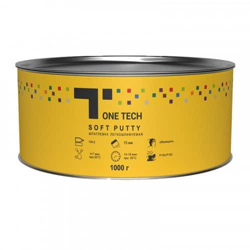 Шпаклівка легкошлифуемая Putty Soft (1,8 кг) з затверджувачем, TECH ONE