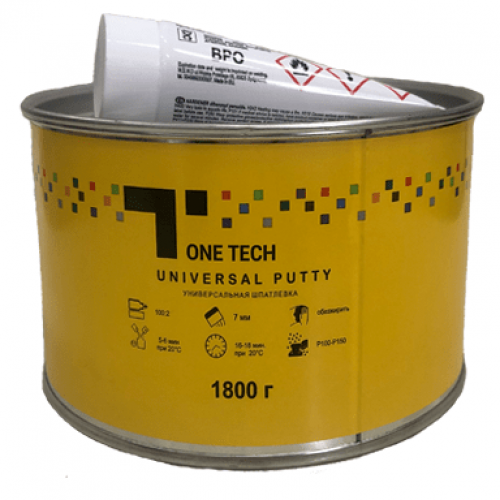 T1-PC0001-1800 Шпаклівка універсальна Універсальний Putty (1,8 кг) з затверджувачем, TECH ONE