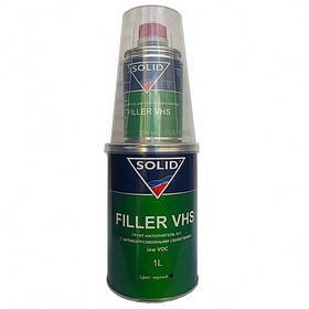 Грунт - наповнювач Filler VHS Low VOC 4:1 чорний (1 л) з затверджувачем (0,25 л), SOLID