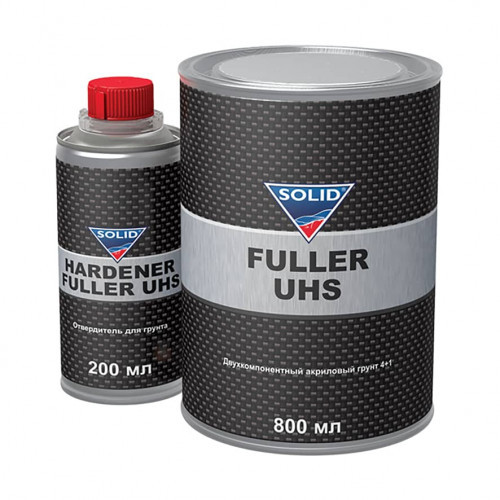 Грунт акриловий 4+1 Fuller UHS сірий (800 мл) з затверджувачем (200 мл), SOLID