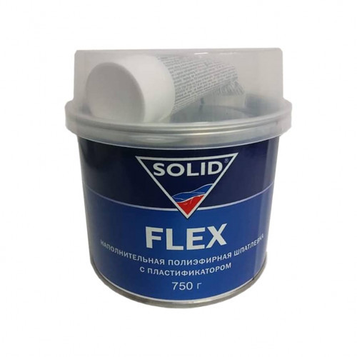 Шпаклівка по пластику Flex (750 г) з затверджувачем, SOLID