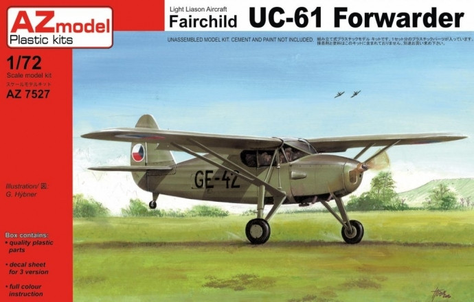 Пластикова модель 1/72 AZ model 7527 американський літак Fairchild UC-61 Forwarder
