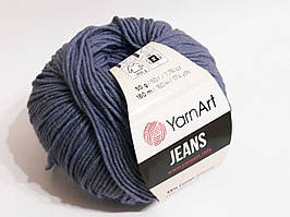 YarnArt Jeans Ярнарт Джинс пряжа нитки для в'язання 50 гр., 160 м, бововна / акрил. сіро-синя, джинсова 68