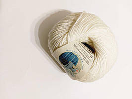 Нитки пряжа для в'язання, дитяча пряжа Алізе Alize BABY WOOL 50 грамів, Дитяча пряжа. Молочна темний