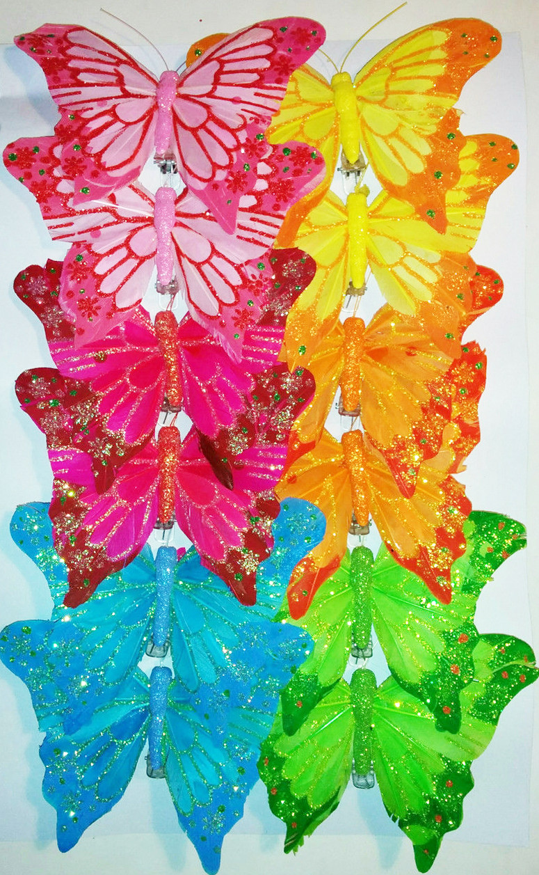 Декоративні метелики на прищіпці (12 см) 287202, фото 1
