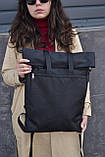 Рюкзак Roll Top / рюкзак мужской - женский / рюкзак для ноутбука / рюкзак мужской черный / рюкзак городской, фото 3