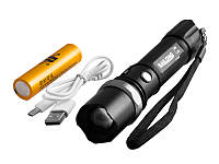 Фонарь Police 8626C-XPE + COB, 1х18650, ЗУ microUSB, zoom, Box