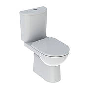 SELNOVA унітаз підлоговий, з бачком зовнішнього монтажу, горизонтальний випуск, напівзакрита форма, Rimfree, з