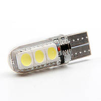 Led лампы T10 W5W 6SMD 5050 Силикон Стробоскоп (2 Режима/Белый)