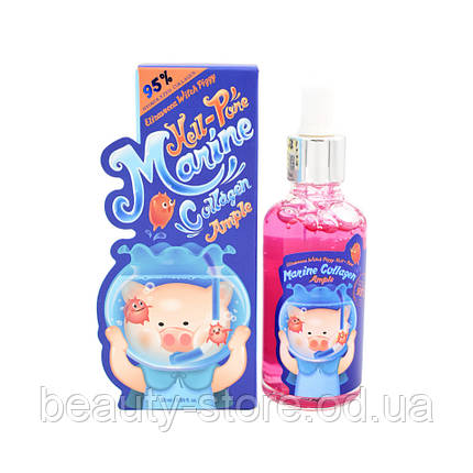 Антивікова сироватка для обличчя з морським колагеном Hell-Pore Marine Collagen Ample, 50мл., фото 2