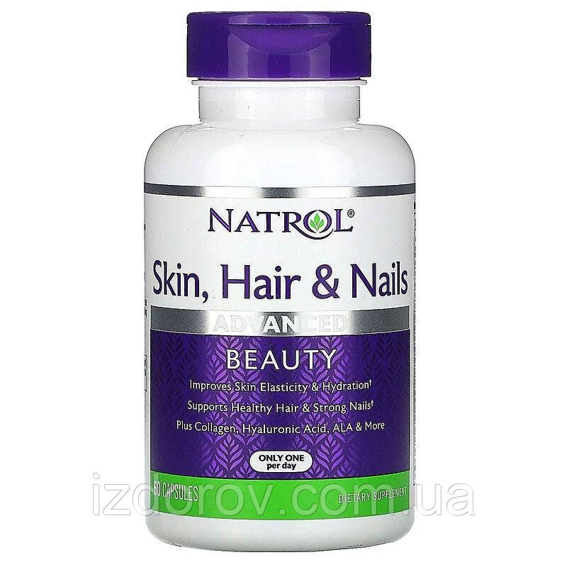 Natrol, Вітаміни для волосся, шкіри та нігтів, Skin, Hair & Nails, 60 капсул