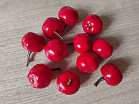 Яблоко красные мини 2,5см для рукоделия и декора, Осенний декор, Яблочки