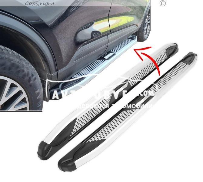 Підніжки Renault Lodgy - тип: bmw style, фото 1