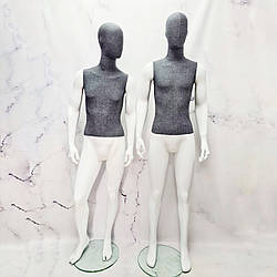 Манекен чоловічий з тканинним торсом для магазину одягу