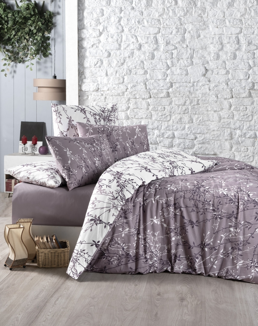 Постільна білизна First Choice Ranforce Zena Navy Lilac, фото 1