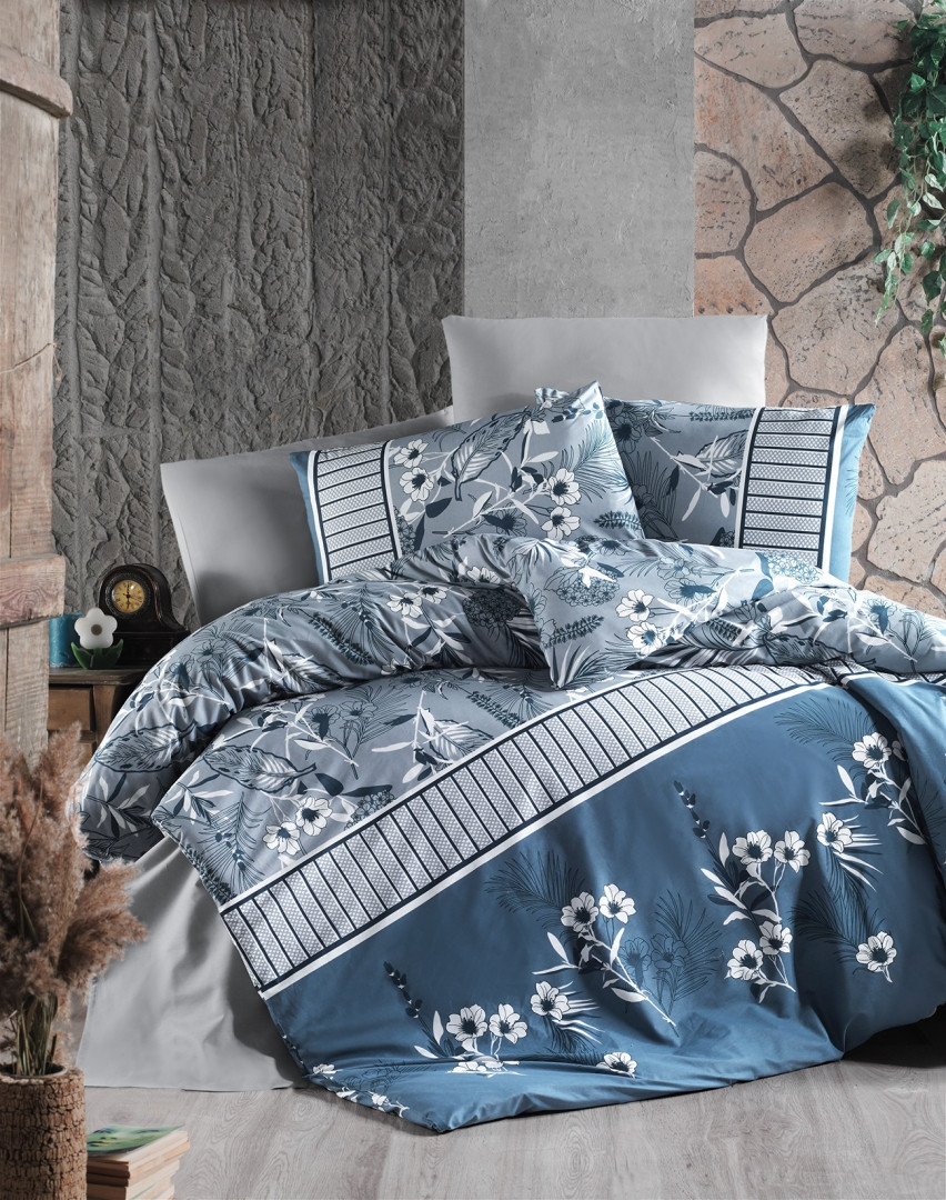 Постільна білизна First Choice Ranforce Burrel Navy Blue