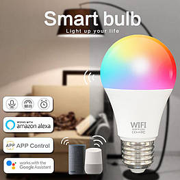 Розумна Світлодіодна Лампа Wi-Fi Smart Bulb YHW Е27, управляється з телефону