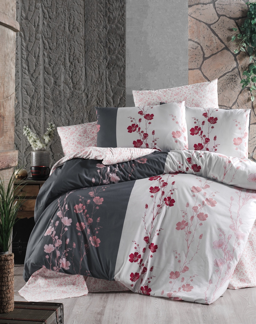 Постільна білизна First Choice Ranforce Camelia Anthracite