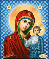 Рисунок на ткани для вышивки бисером Богородица Казанская ТИС-001