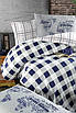 Постільна білизна First Choice Ranforce Edmon Navy Blue, фото 3