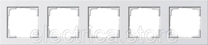 Рамка 5-місна Gira E2 матовий білий 021522, фото 1