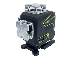 Лазерний рівень професійний 4D нівелір, LCD-дисплей, Bluetooth, пульт ДК (зелений промінь) LL516G PROTESTER