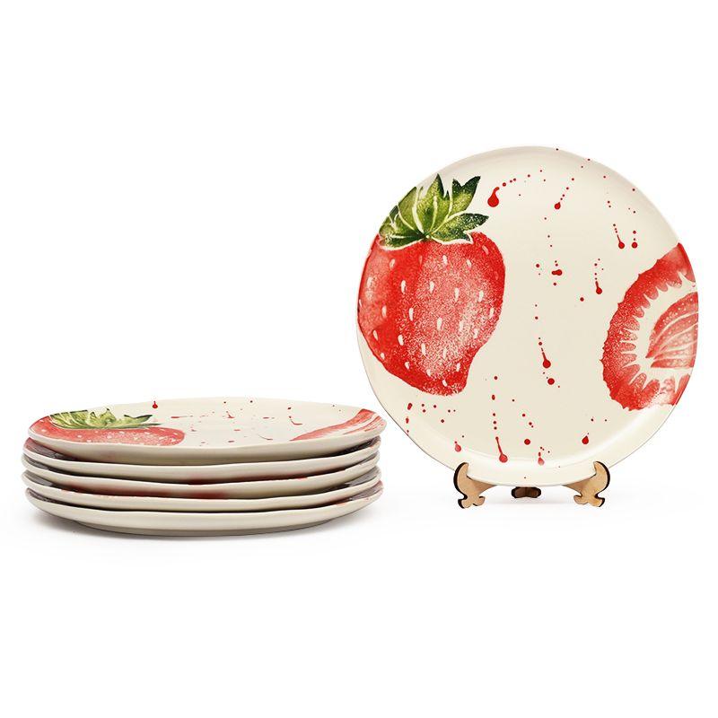 Набір із 6-ти обідніх тарілок із кераміки «Фруктовий коктейль» Villa Grazia, фото 1