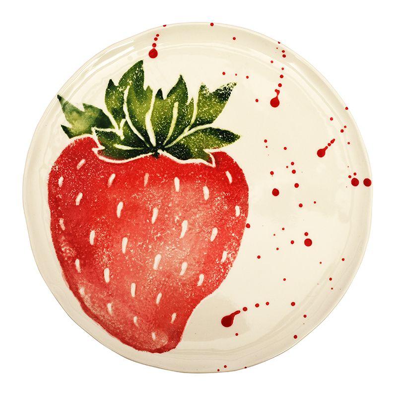 Тарілка десертна з кераміки з малюнком «Фруктовий коктейль» Villa Grazia, фото 1