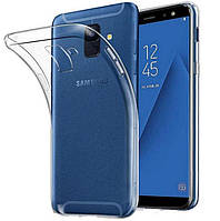 Samsung A6 2018 чохол силіконовий прозорий Ou case Ultra Slim Unique SKID TPU Transparent