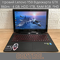 Игровой Ноутбук Lenovo Y50 Видеокарта GTX 860m - 4 GB + HDD 1TB + RAM 8GB + FHD