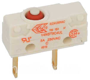 5132110500 Мікроперемикач(рабочої групи, на 2 клями), V4NST9C4UL, DeLonghi