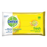Влажные салфетки антибактериальные Dettol Fresh, 10 шт.