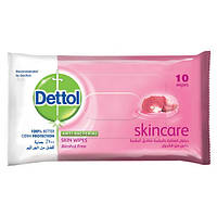 Влажные салфетки антибактериальные Dettol Skin Care, 10 шт.